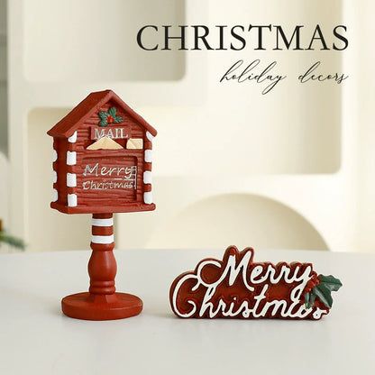 Colorful Miniature Holiday Scene Ornament