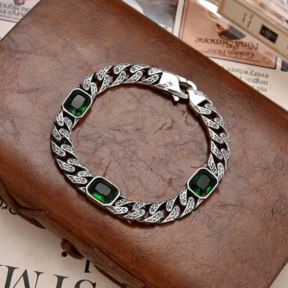 Stylish Diamond Pattern Unisex Copper Bracelet 9mm