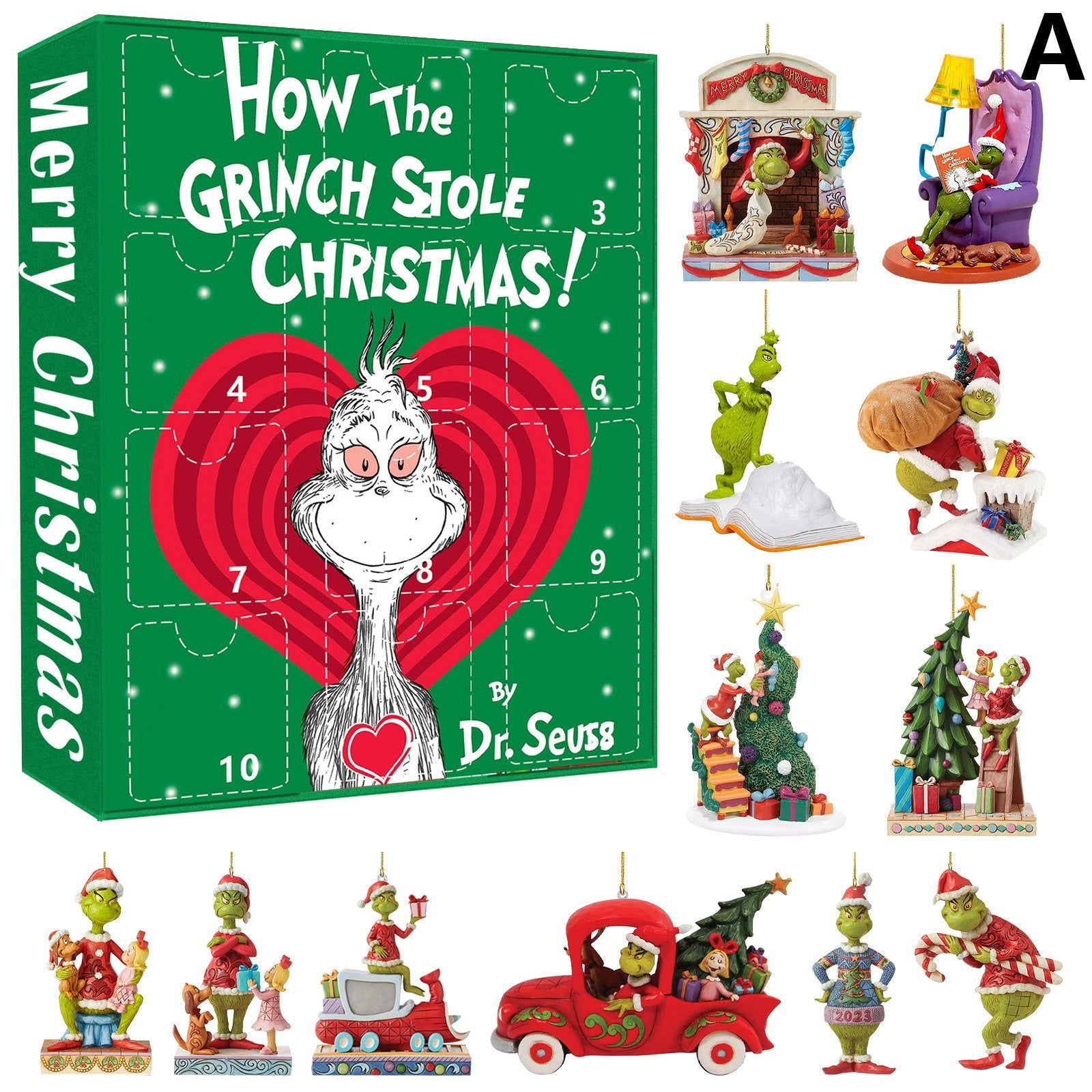 Fun Grinch Advent Calendar Blind Box Set - Halri