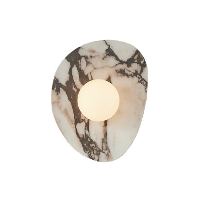 Sleek White Marble Wall Light in Nordic Style - Halri