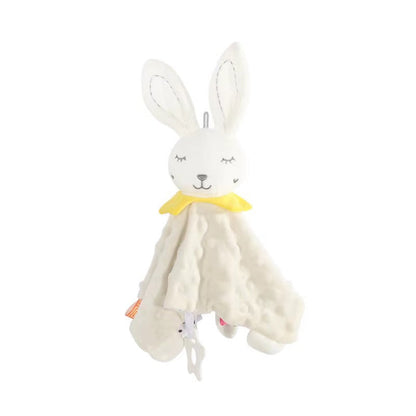 Soft Plush Baby Blanket with Toy Rattle