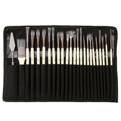 Professional Paint Brush Kit with 24 Pieces & Knife