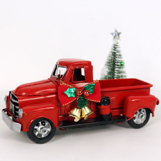 Vintage Style Red Holiday Truck Decoration - Halri