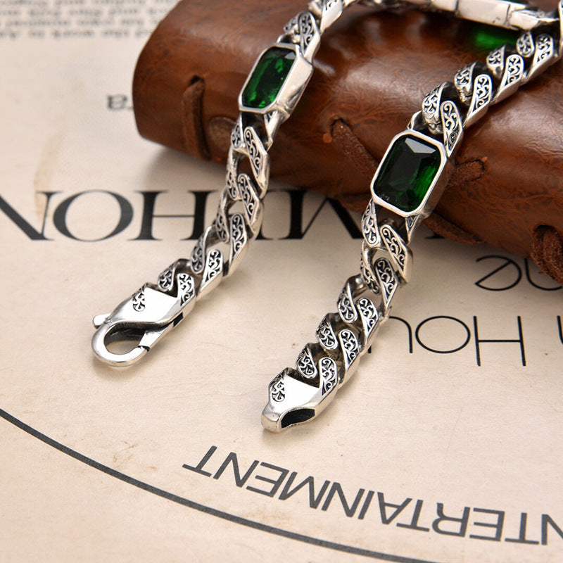 Stylish Diamond Pattern Unisex Copper Bracelet 9mm - Halri