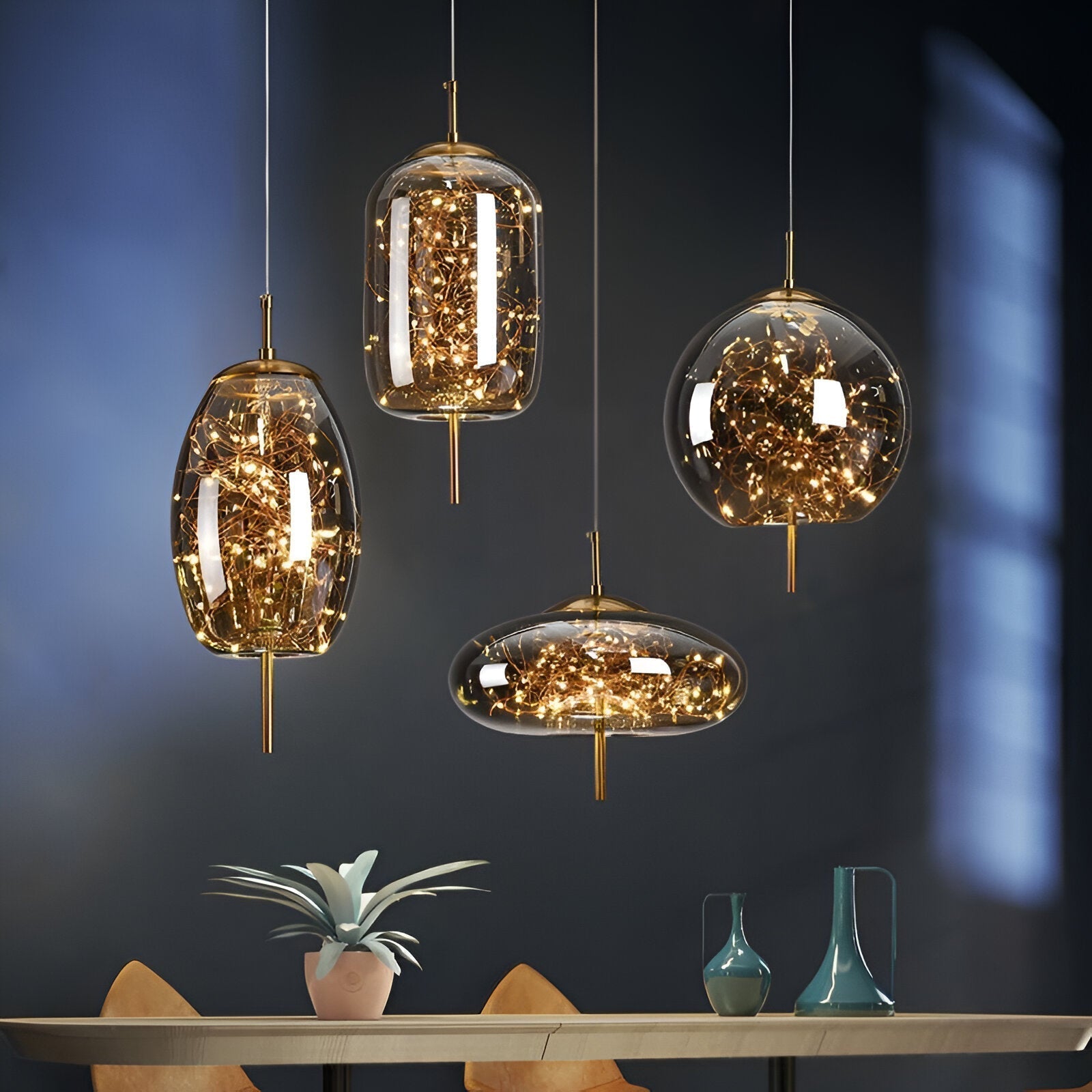 Elegant Glass Modern Pendant Light - Halri