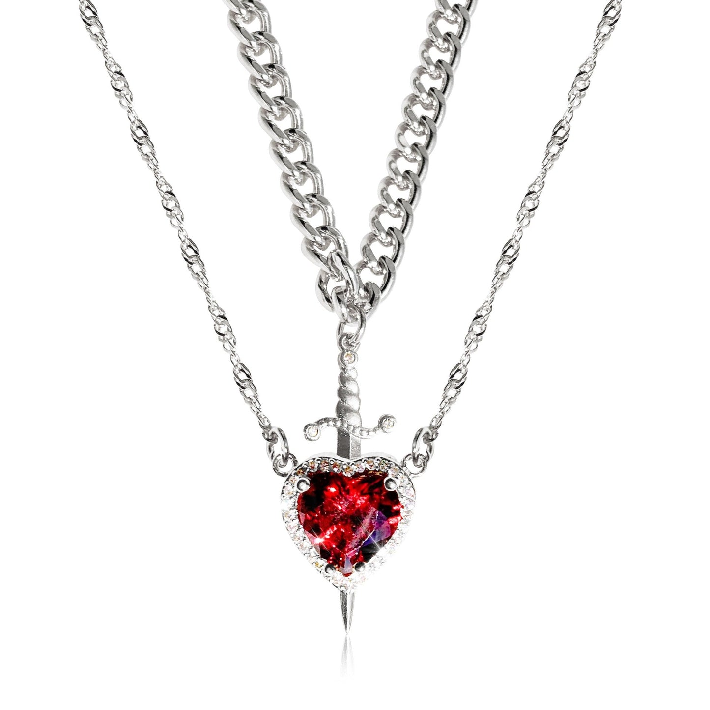 Lovely His & Hers Couple Necklace Set