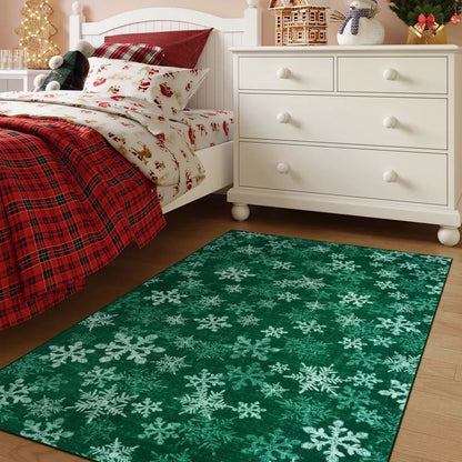 Plush Christmas Rug - Soft Non-Slip Living Room Rug