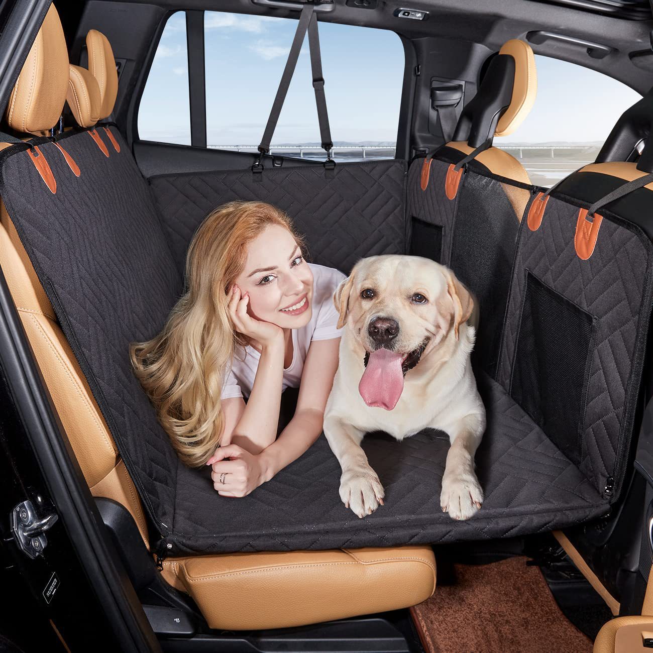 Durable Pet Car Seat Extender with Waterproof Cover - Halri