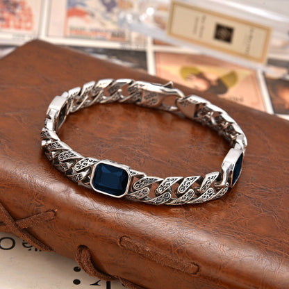 Stylish Diamond Pattern Unisex Copper Bracelet 9mm