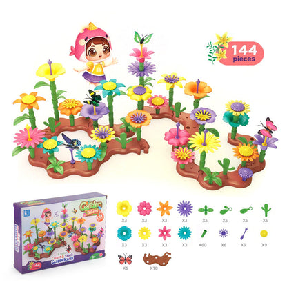 Colorful Floral Building Toy Set