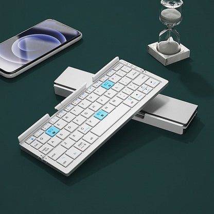 Compact Wireless Phone Keyboard - Rechargeable Slim Aluminum - Halri