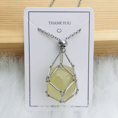 Sparkling Gemstone Crystal Pendant Necklace - Halri