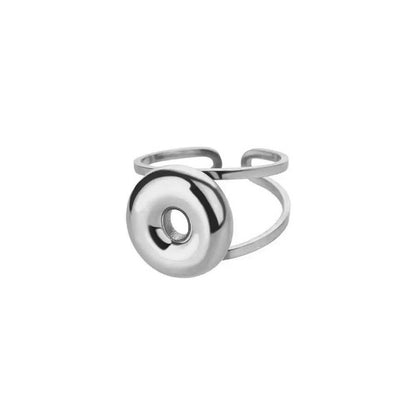 Personalized Initial Open Ring Adjustable Band