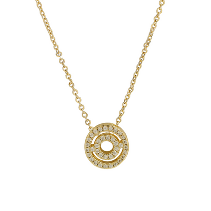 Shining Initial Diamond Pendant Necklace