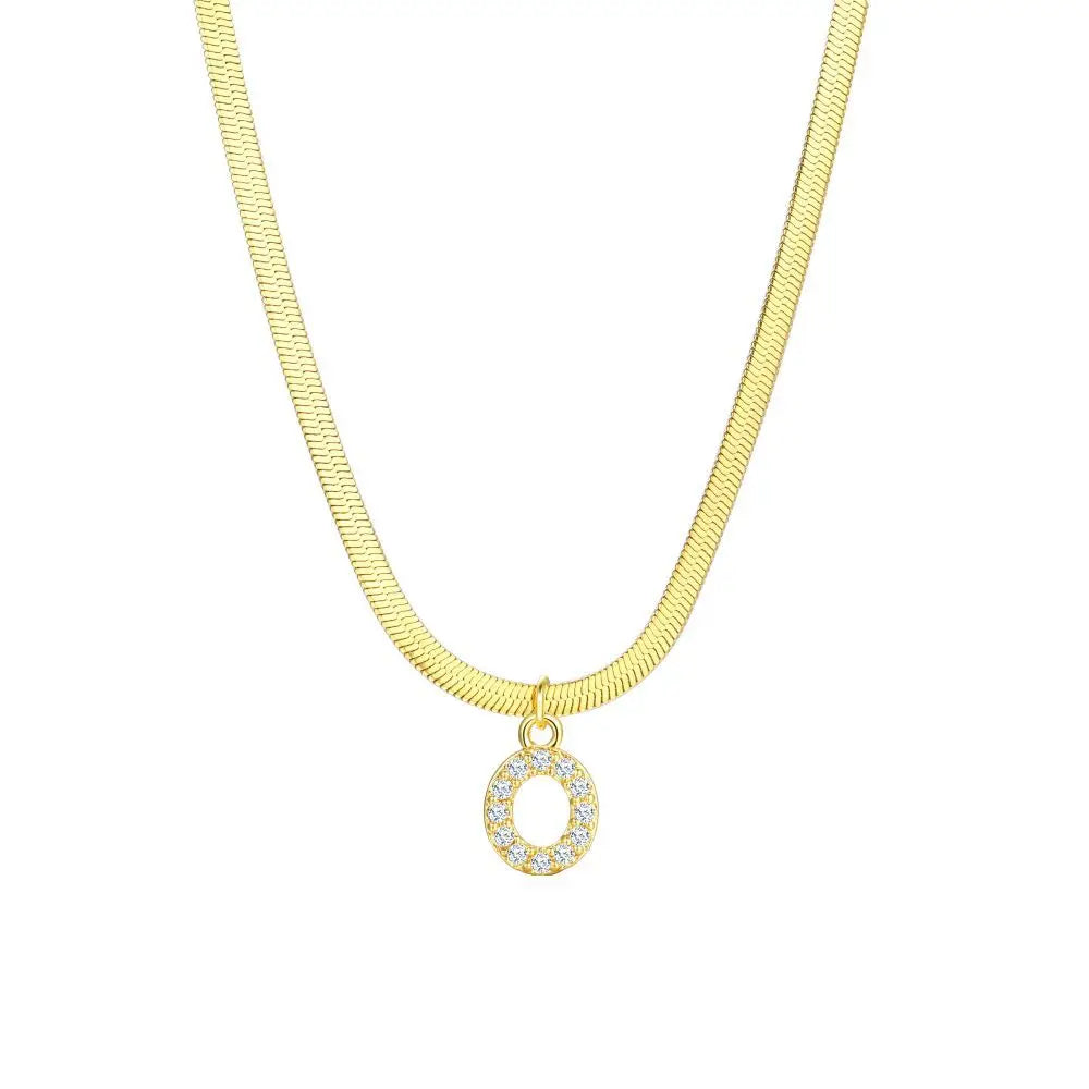 Delicate Diamond Initial Bar Necklace