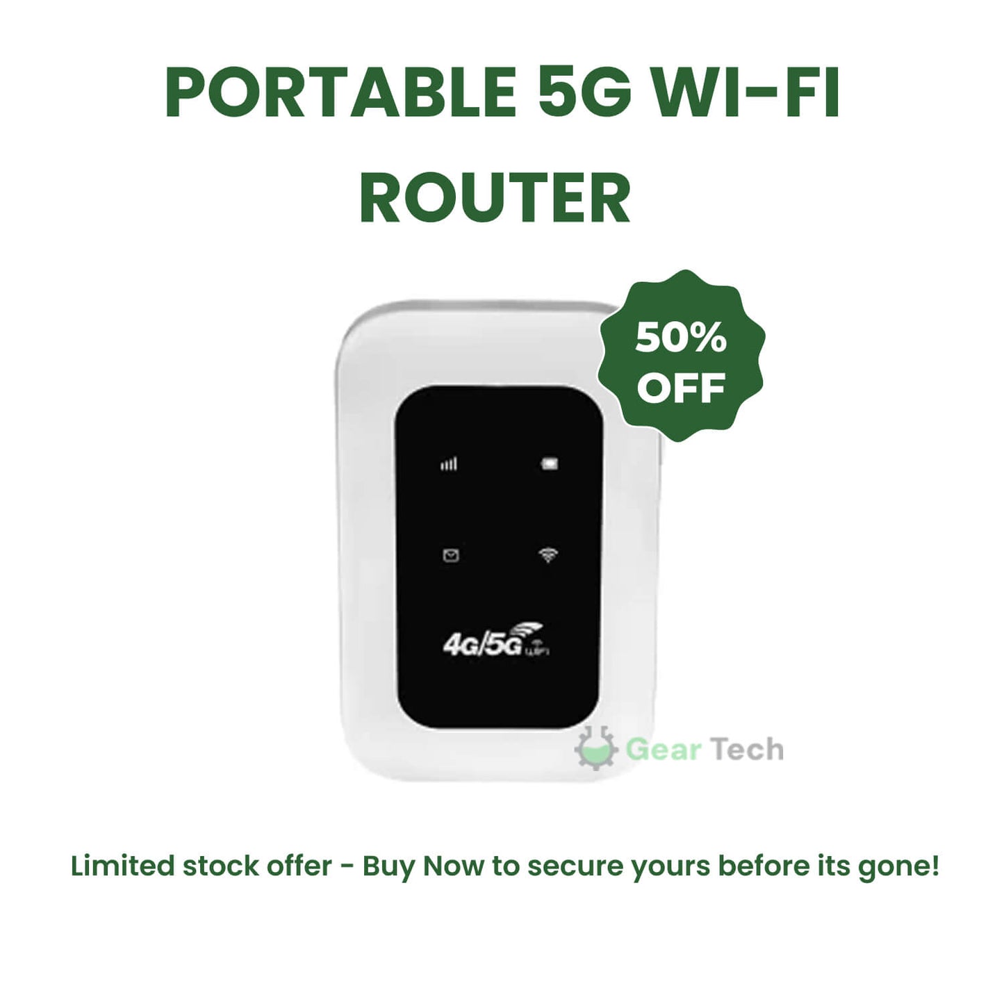 Compact Mobile Wi-Fi Router for Travel and Home Use