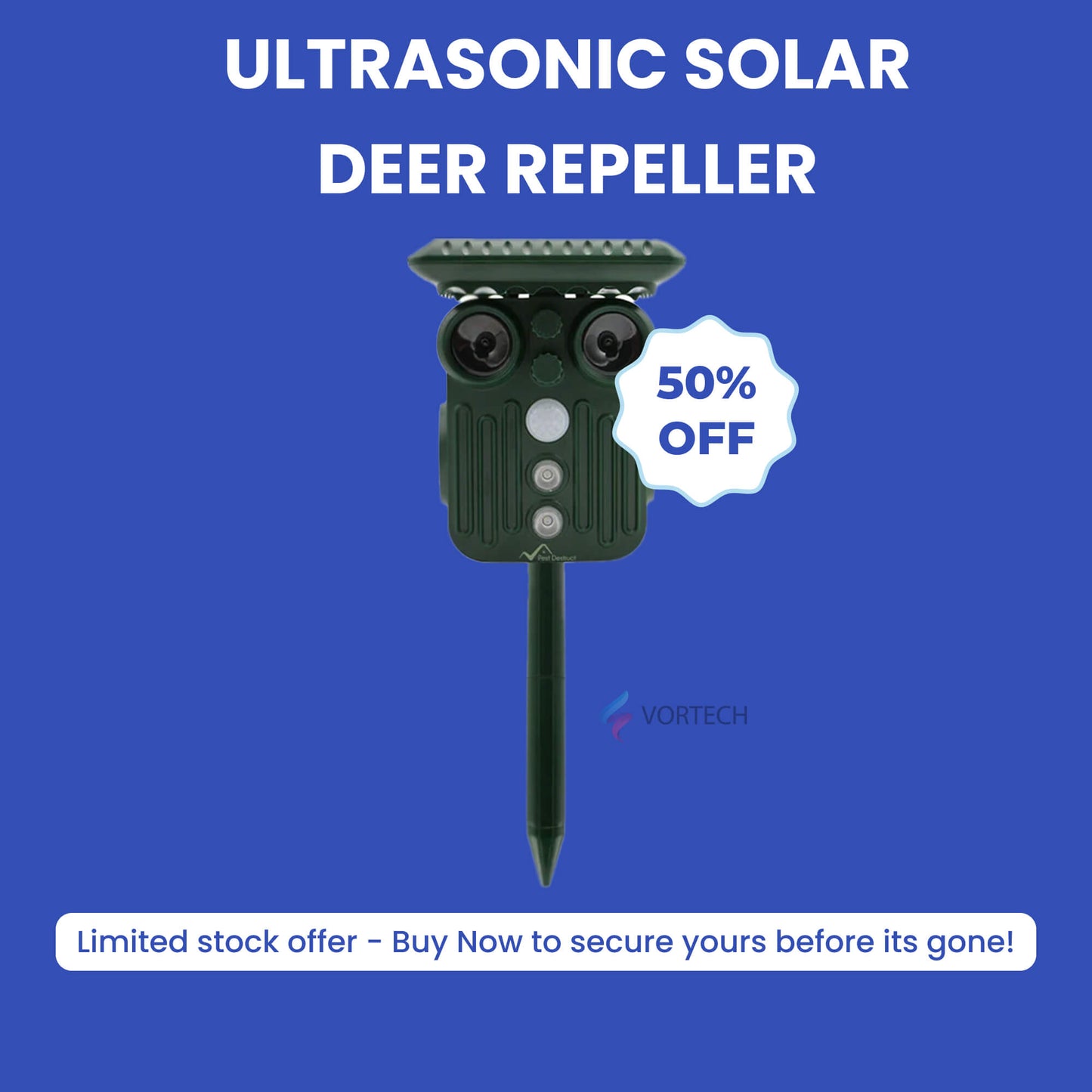 Outdoor Solar Deer Deterrent | Waterproof and Adjustable
