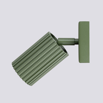Olive Green Adjustable Wall Lamp with Ribbed Design – Modern Wall Sconce Lighting for Elegant Interiors 3
