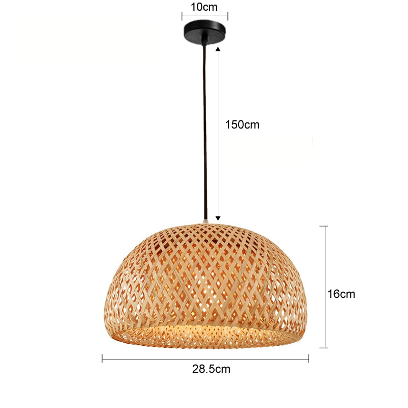 Natural Bamboo Hanging Light Fixture - Halri