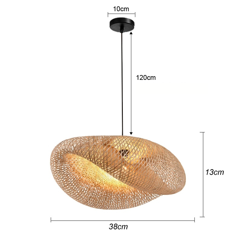 Natural Bamboo Hanging Light Fixture