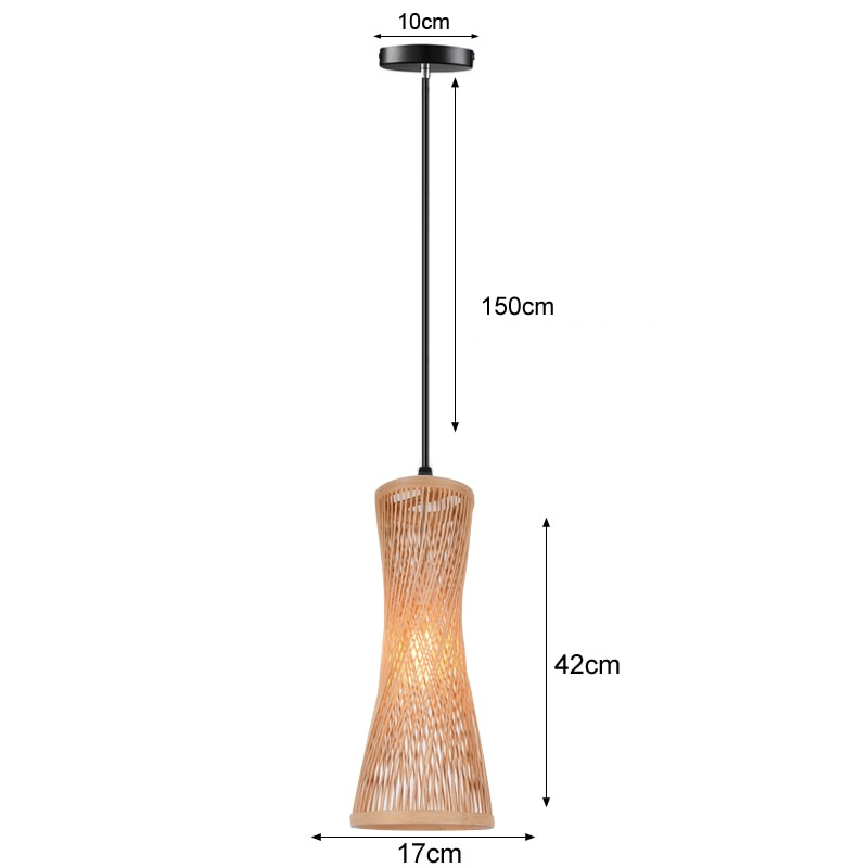 Natural Bamboo Hanging Light Fixture
