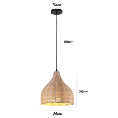 Natural Bamboo Hanging Light Fixture