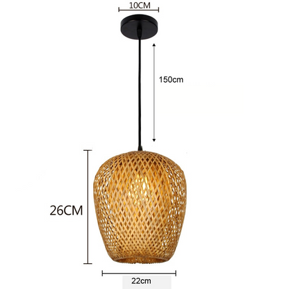 Natural Bamboo Hanging Light Fixture