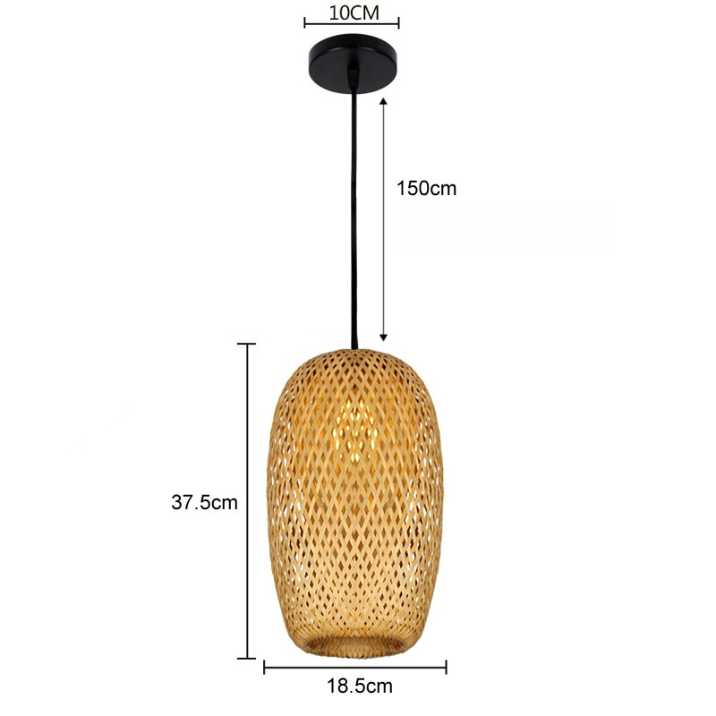 Natural Bamboo Hanging Light Fixture