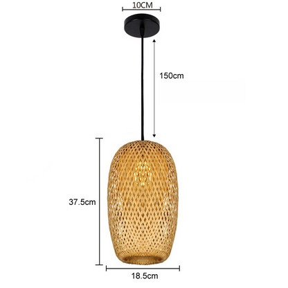 Natural Bamboo Hanging Light Fixture