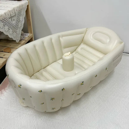 Portable Baby Inflatable Bath Tub with Non Slip Base