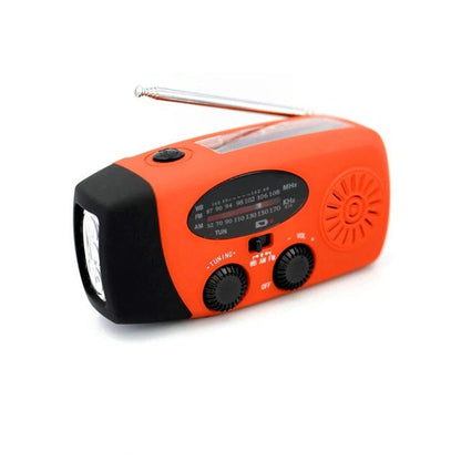 Compact Solar Powered Radio with Flashlight & Charger