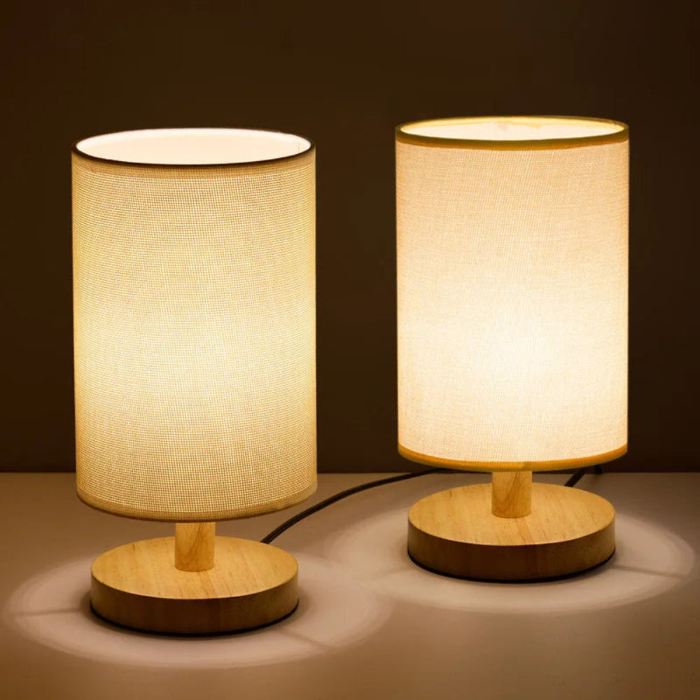 Organic Glow Bedside Lamp – Dimmable Wooden Nightstand Lamp with Remote Control for Bedroom and Small Spaces 8