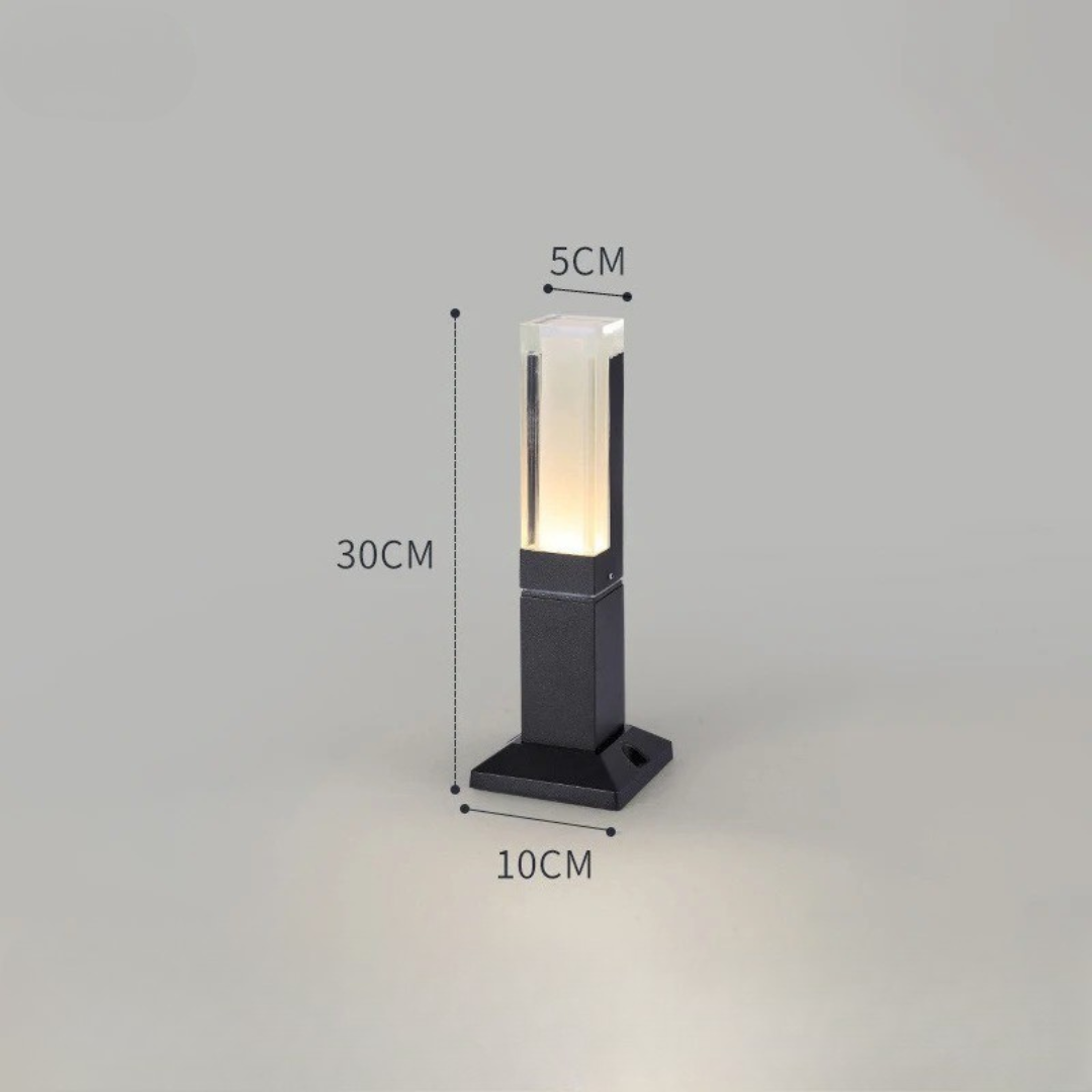 Weatherproof Black Outdoor LED Garden Lamp