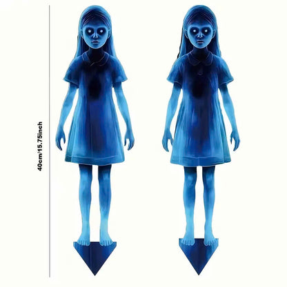 Outdoor Lighted Ghost Halloween Decoration, Safe, Compact & Easy to Install