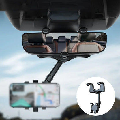 Adjustable Universal Car Phone Mount Mirror Holder