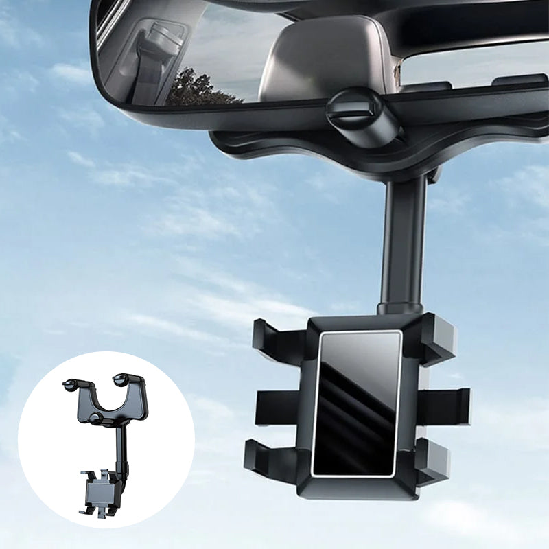 Adjustable Universal Car Phone Mount Mirror Holder - Halri