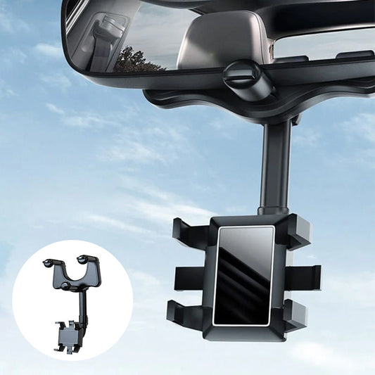 Adjustable Universal Car Phone Mount Mirror Holder - Halri