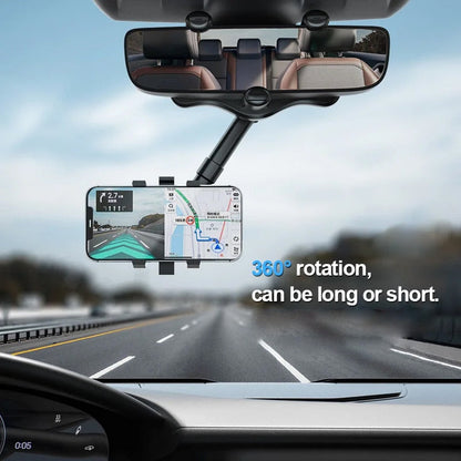 Adjustable Universal Car Phone Mount Mirror Holder