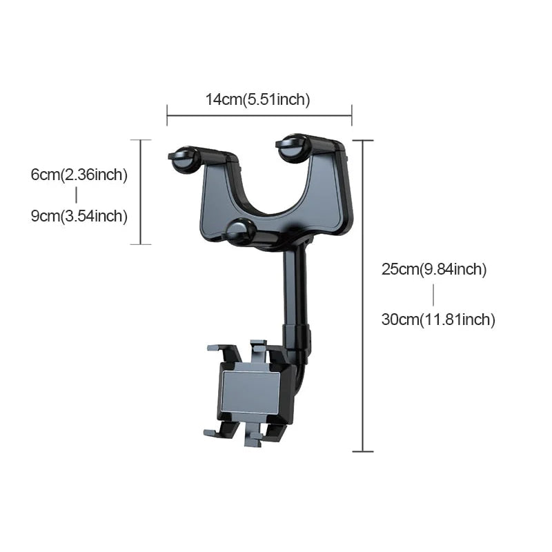 Adjustable Universal Car Phone Mount Mirror Holder