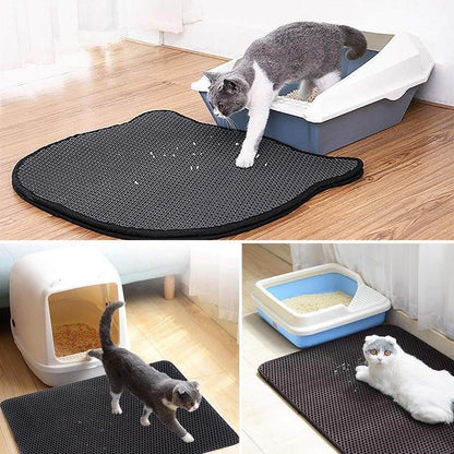 Easy Clean Rubber Anti-Slip Cat Litter Mat - Halri
