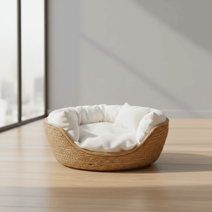 Natural Pet Sofa with Soft Cotton Cushion