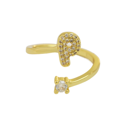 Delicate Sparkle Initial Diamond Ring