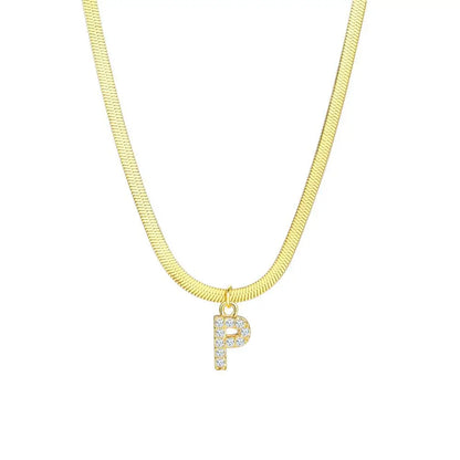 Delicate Diamond Initial Bar Necklace