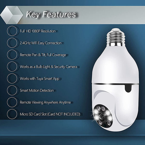 Wireless Hidden Spy Camera Bulb