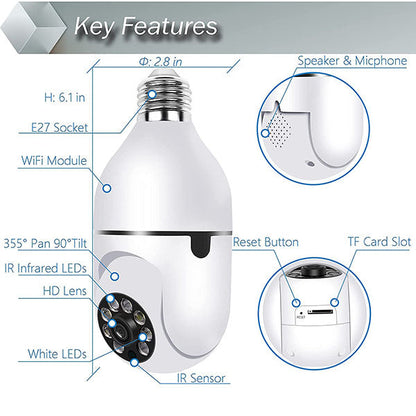 Wireless Hidden Spy Camera Bulb