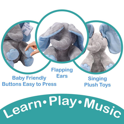 Peek-a-boo Elephant Plush Toy – Singing Interactive Stuffed Animal for Babies