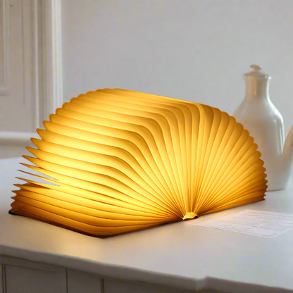 Compact Book Style LED Desk Lamp with Dimmer