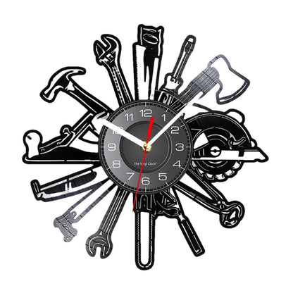 Custom LED Garage Clock for Men – Mechanic Tool Wall Decor - Halri
