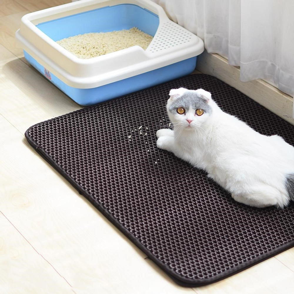 Easy Clean Rubber Anti-Slip Cat Litter Mat