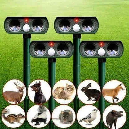 Outdoor Solar Powered Animal Deterrent Motion Sensor for Yard